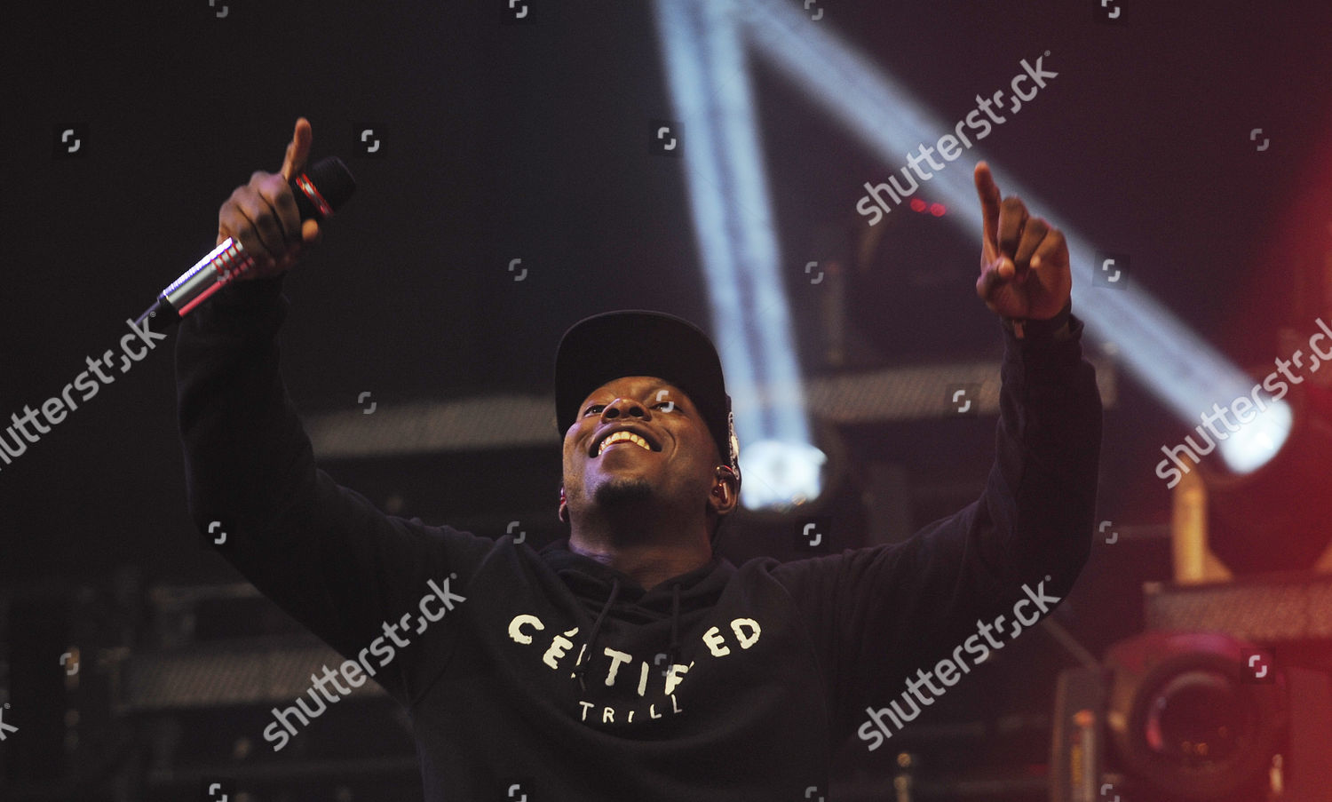 British Rapper Dizzee Rascal Performs During Editorial Stock Photo