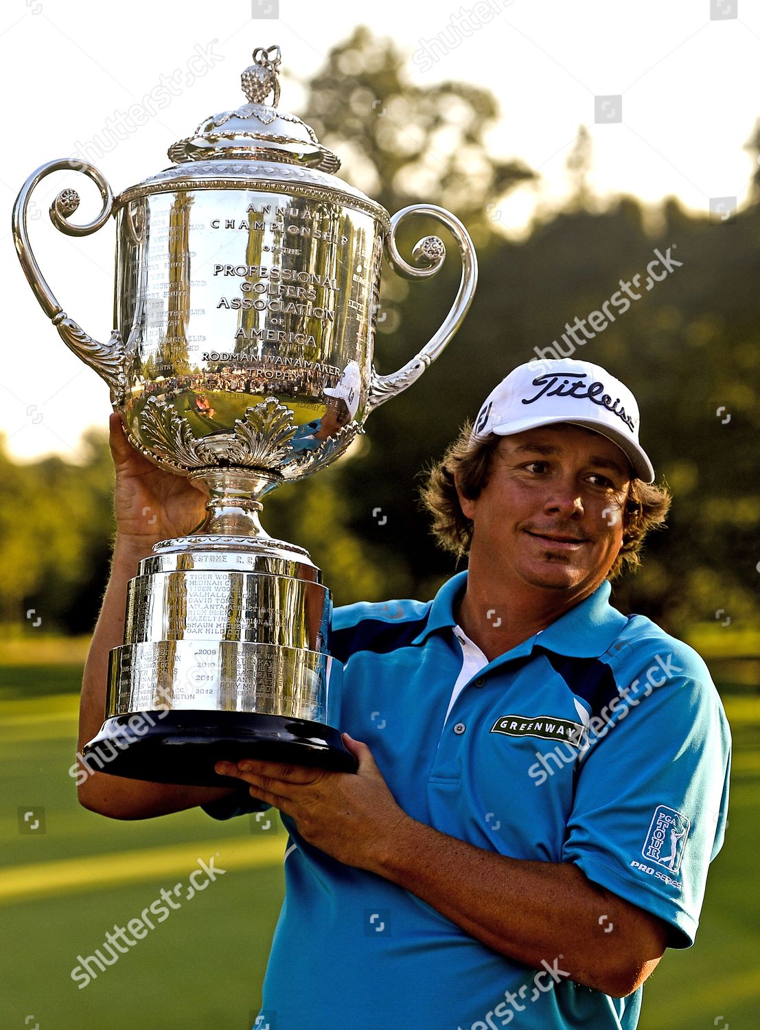 Jason Dufner Us Holds Wanamaker Trophy Editorial Stock Photo Stock