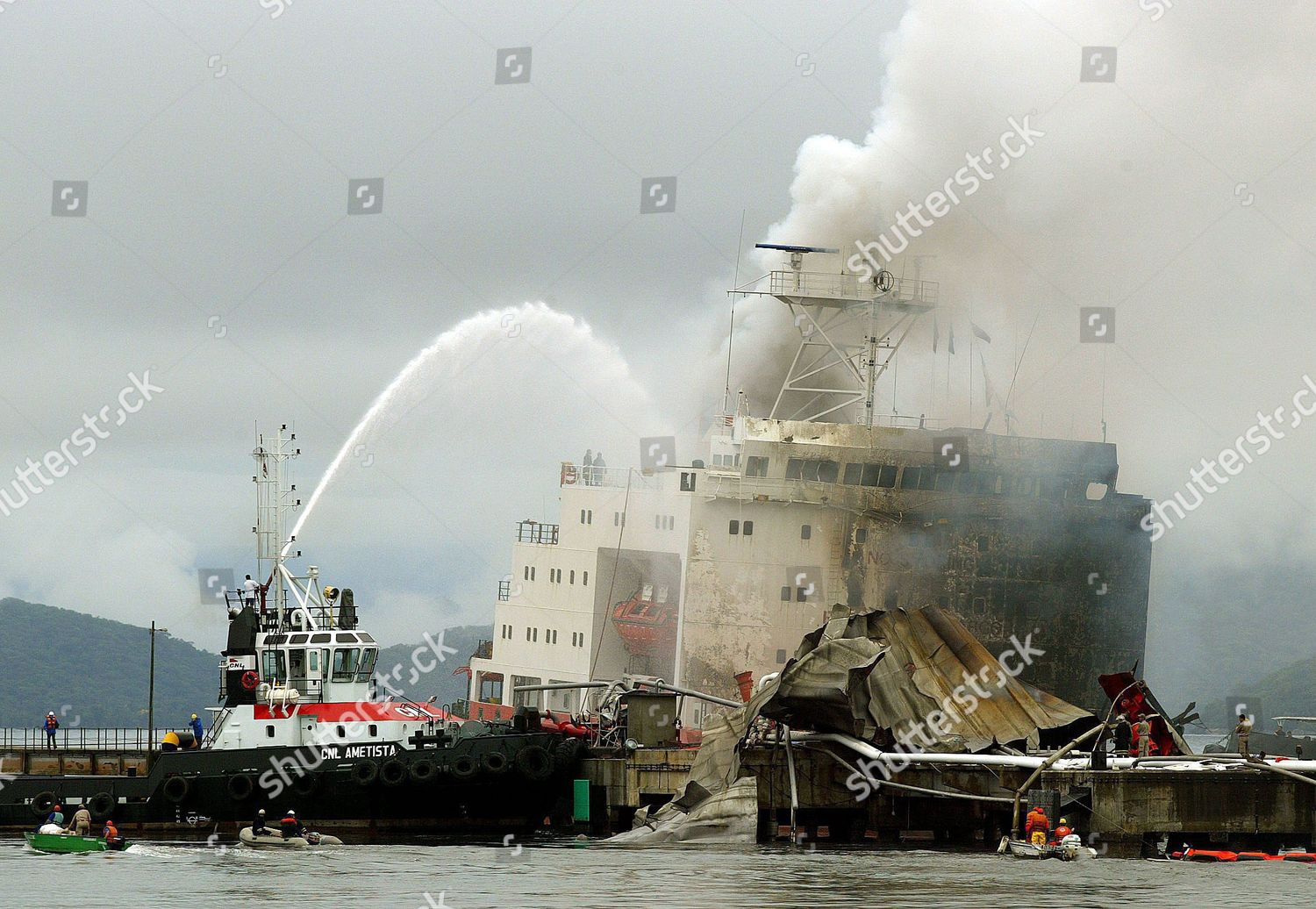 Smoke Billows Vicuna Vessel Port Paranagua Editorial Stock Photo