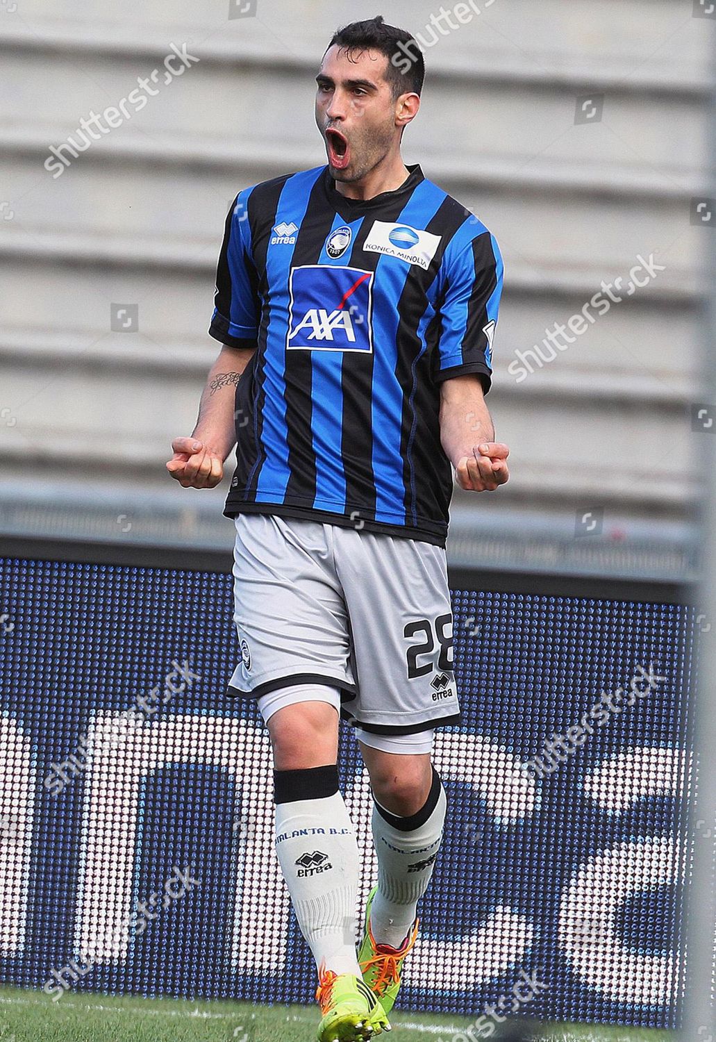 Atalantas Defender Davide Brivio Jubilates After Editorial Stock Photo