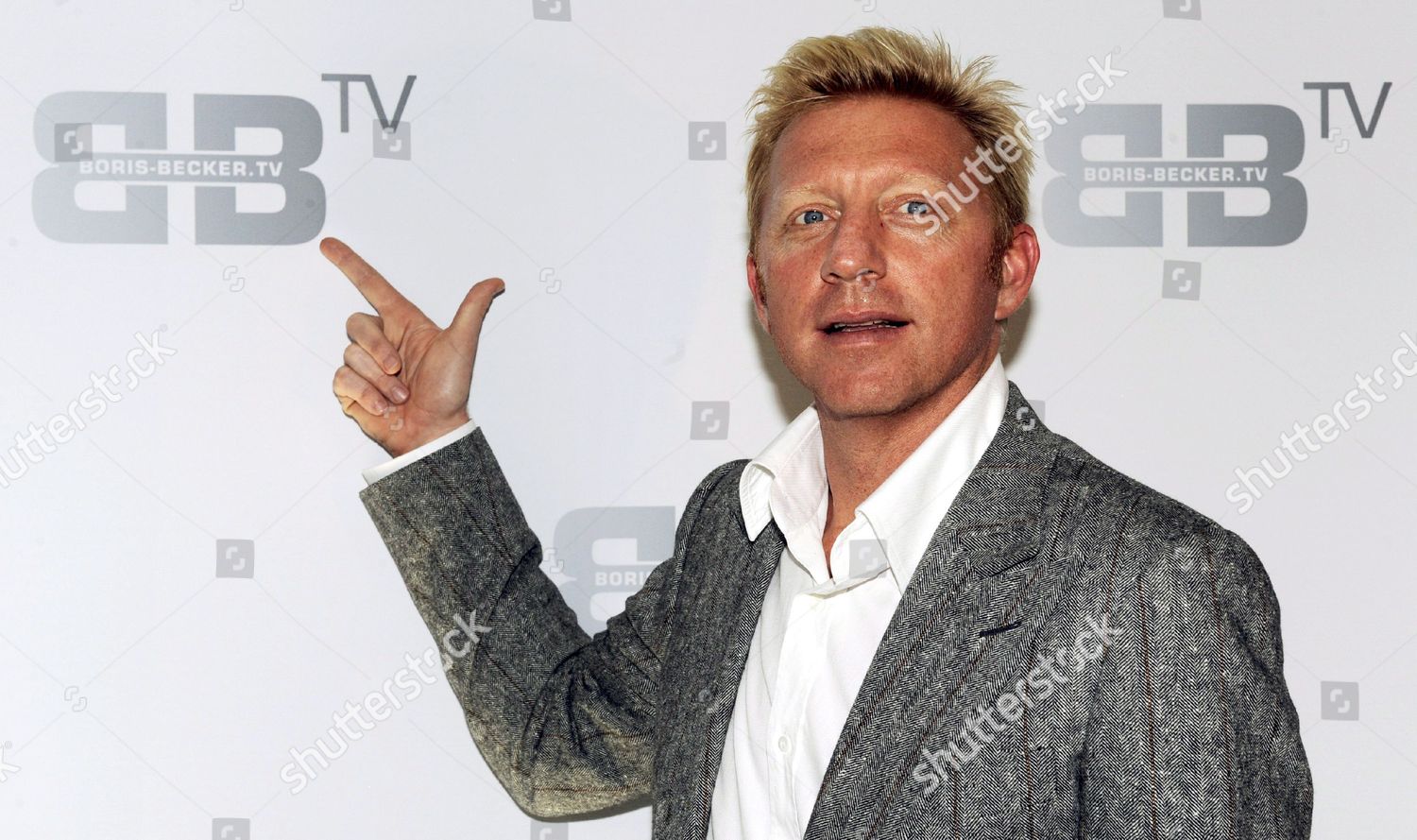 German Tennis Legend Boris Becker Poses Editorial Stock Photo Stock