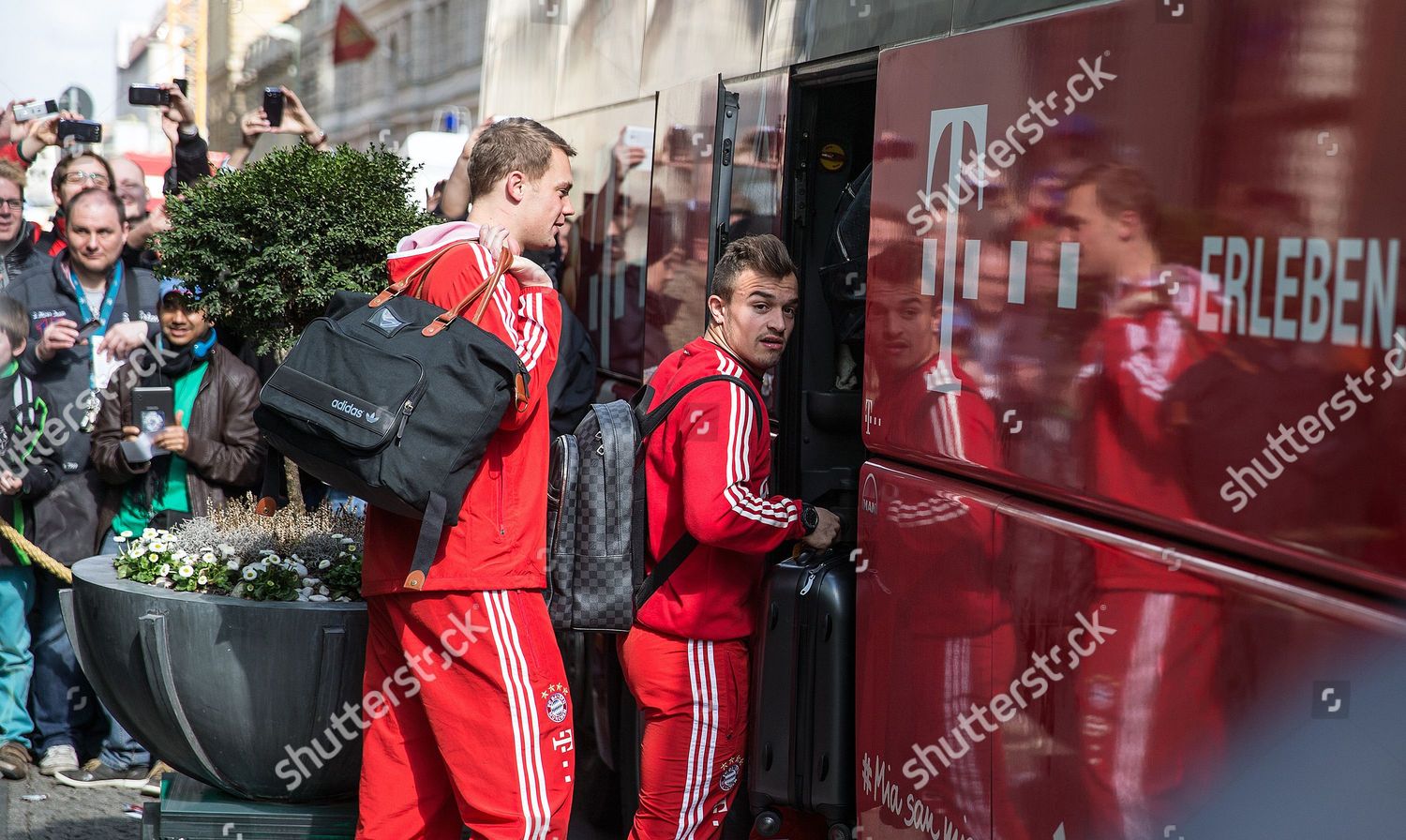 Bayern Munichs Goalkeeper Manuel Neuer L Editorial Stock Photo Stock