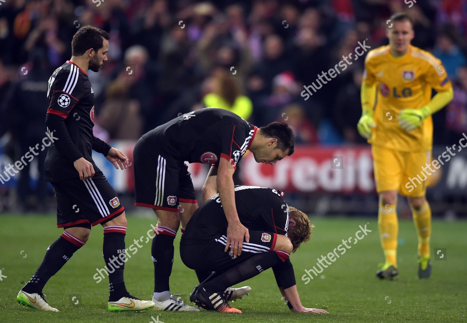 Leverkusens Stefan Kiessling R Reacts After Editorial Stock Photo