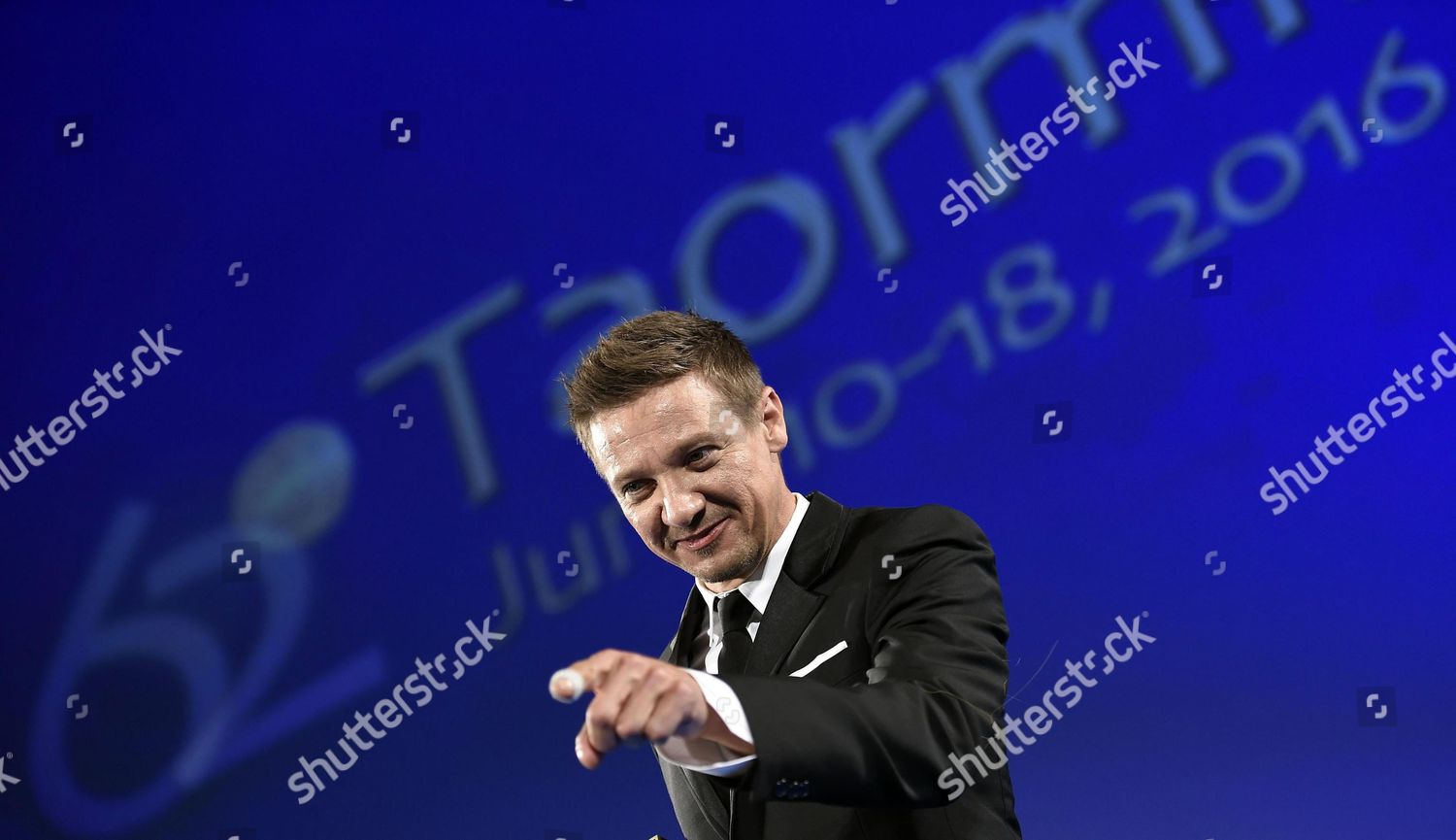 Us Actor Jeremy Renner Receives Taormina Editorial Stock Photo Stock