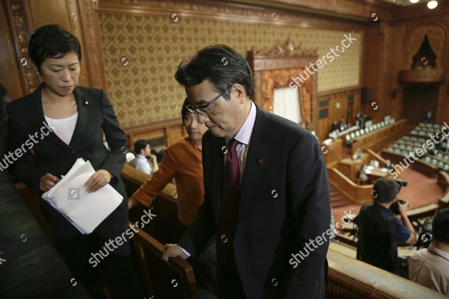 Katsuya Okada C President Biggest Opposition Editorial Stock Photo