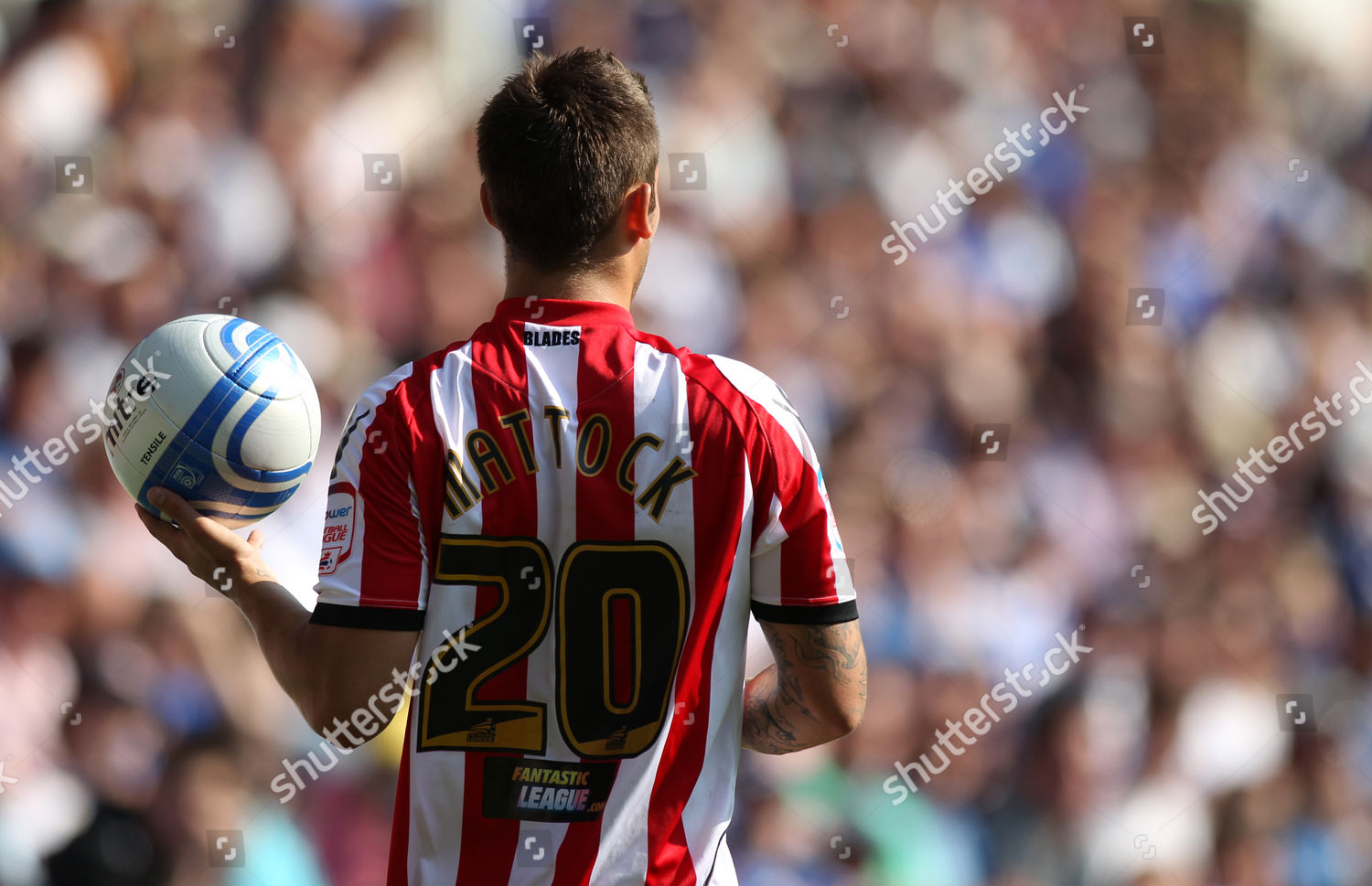 Joe Mattock Sheffield United Takes Throw Editorial Stock Photo Stock