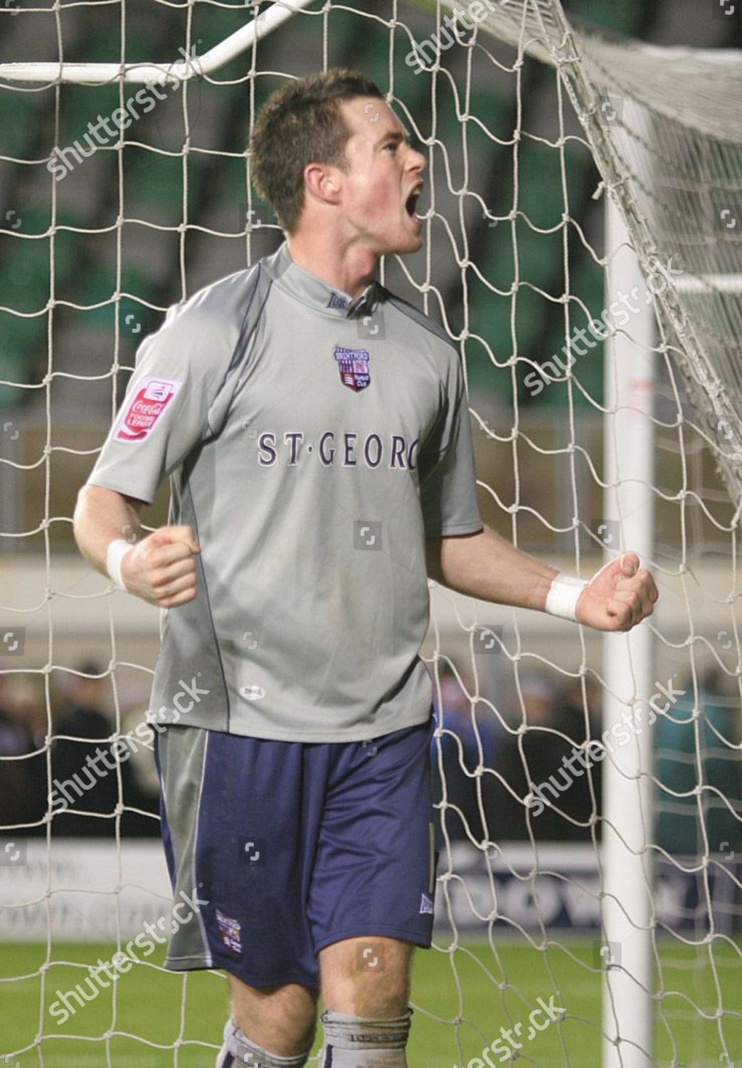 Brentford Goalkeeper Stuart Nelson Celebrates Final Editorial Stock