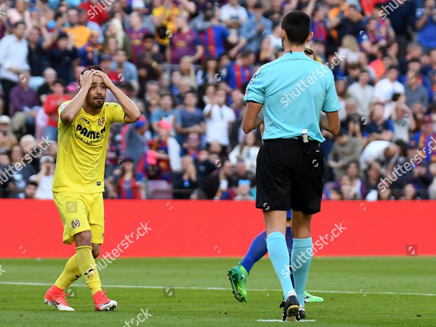 Jaume Costa Villarreal Cf Protesting Penalty Editorial Stock Photo