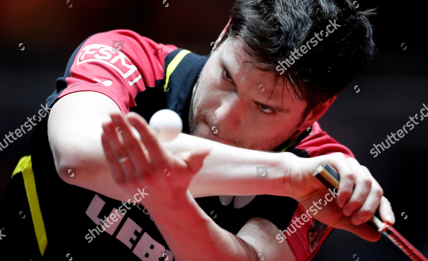 Dimitrij Ovtcharov Germany Action Against Hunor Editorial Stock Photo