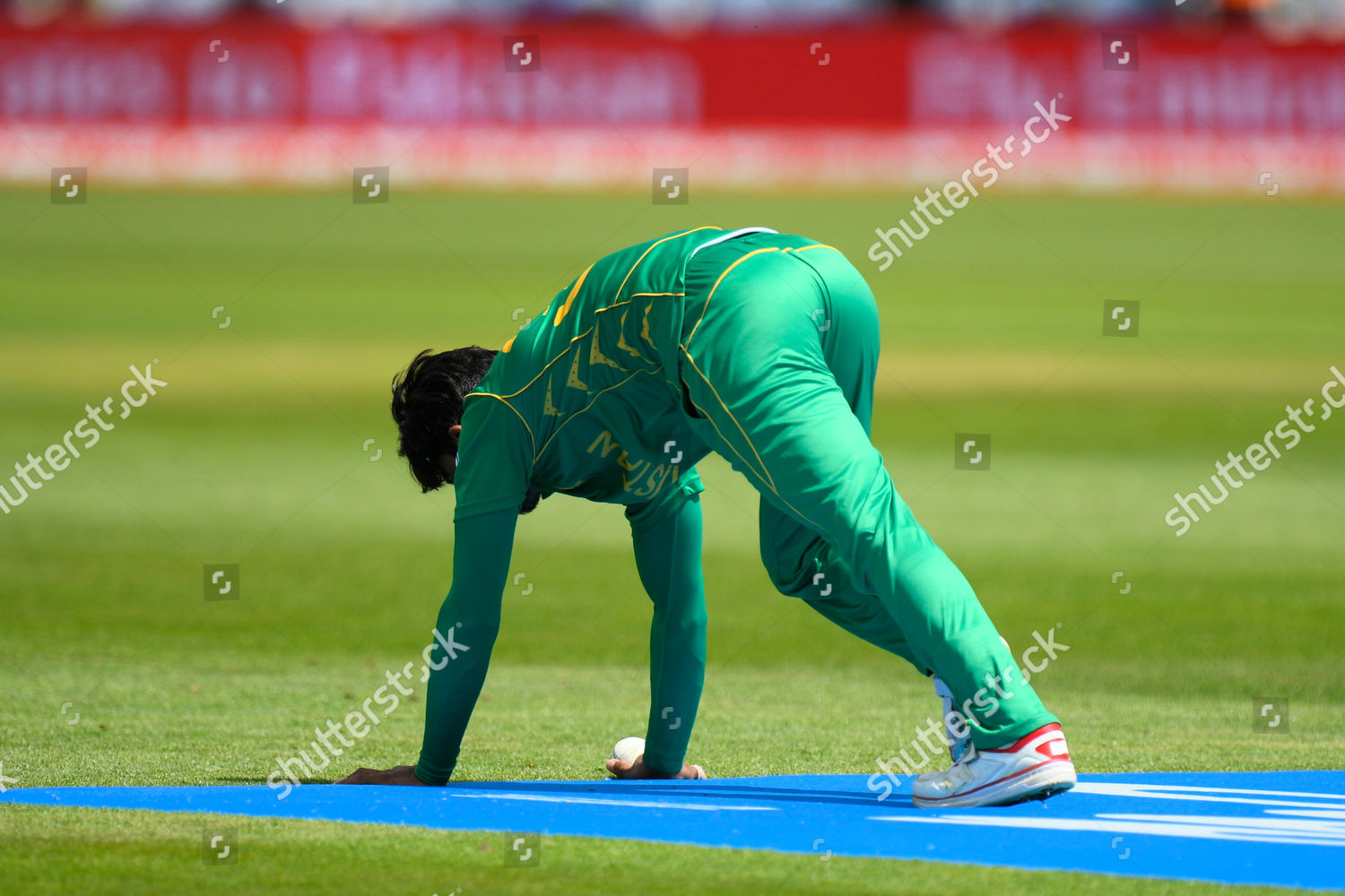 Hasan Ali Pakistan Stretching Before Bowling Editorial Stock Photo