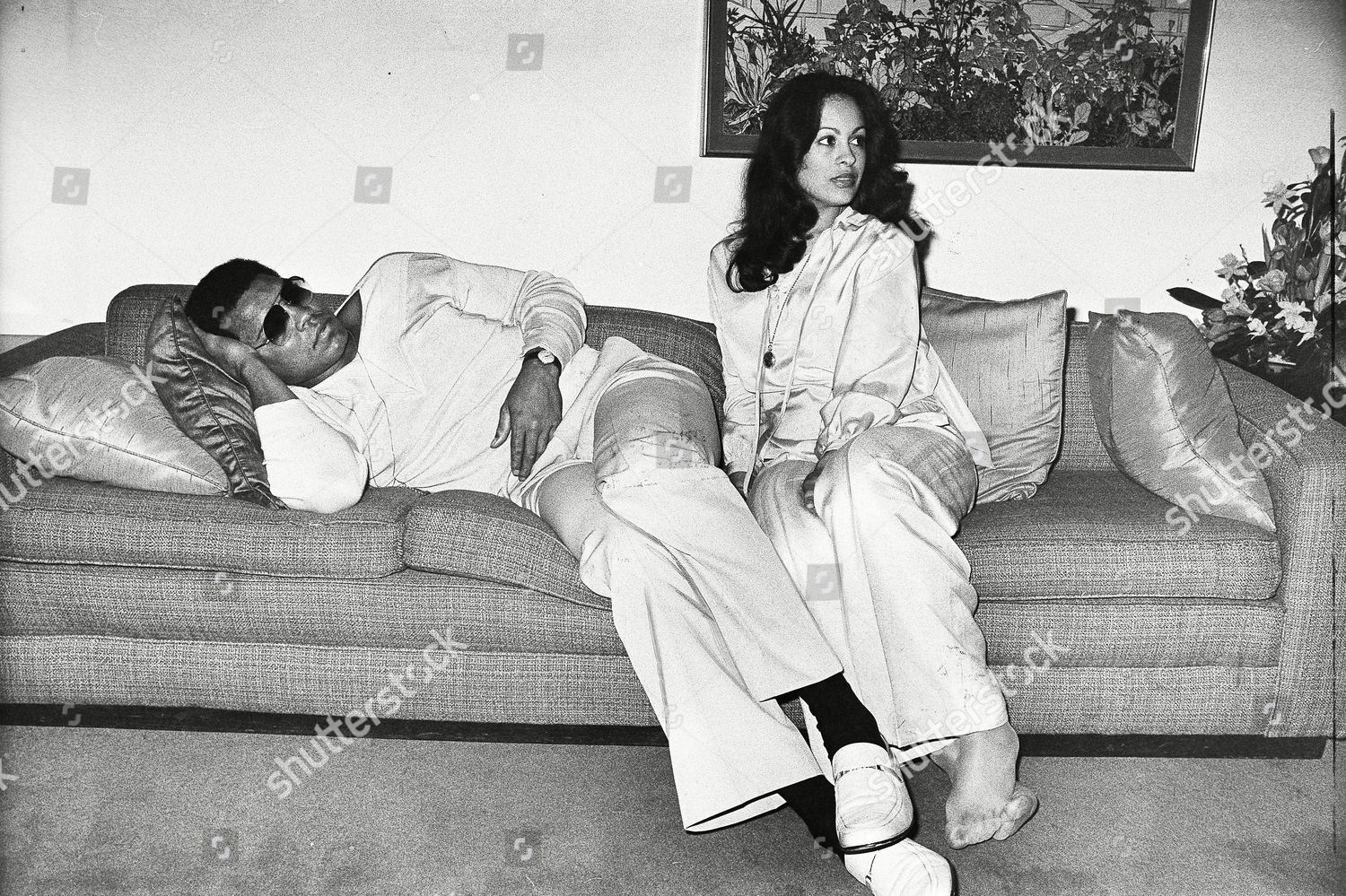 Muhammad Ali Formerly Cassius Clay Relaxes Editorial Stock Photo