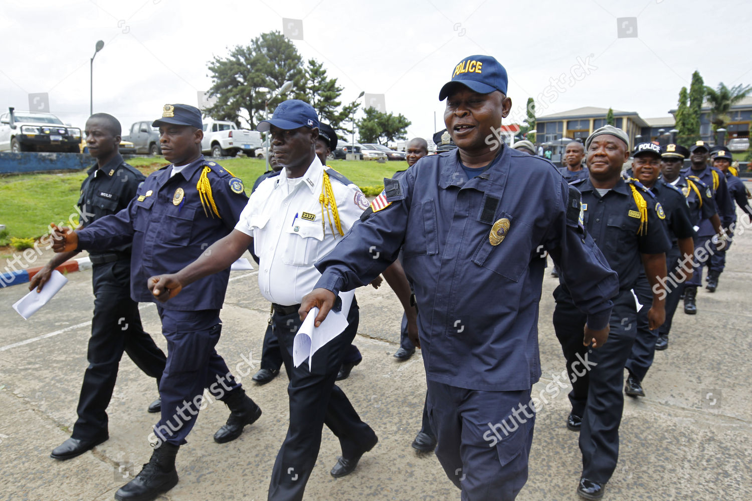 Liberian National Police Officers Lnp Deployed Editorial Stock Photo