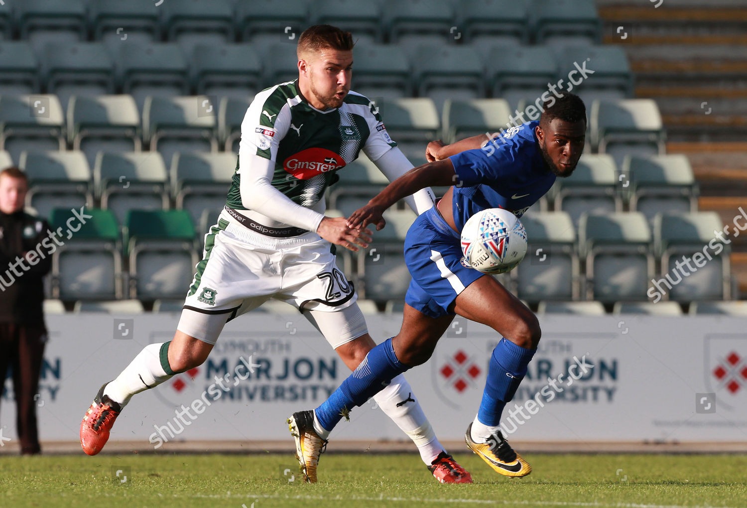 Plymouths Jakub Sokolik Battles Ball Chelseas Editorial Stock Photo