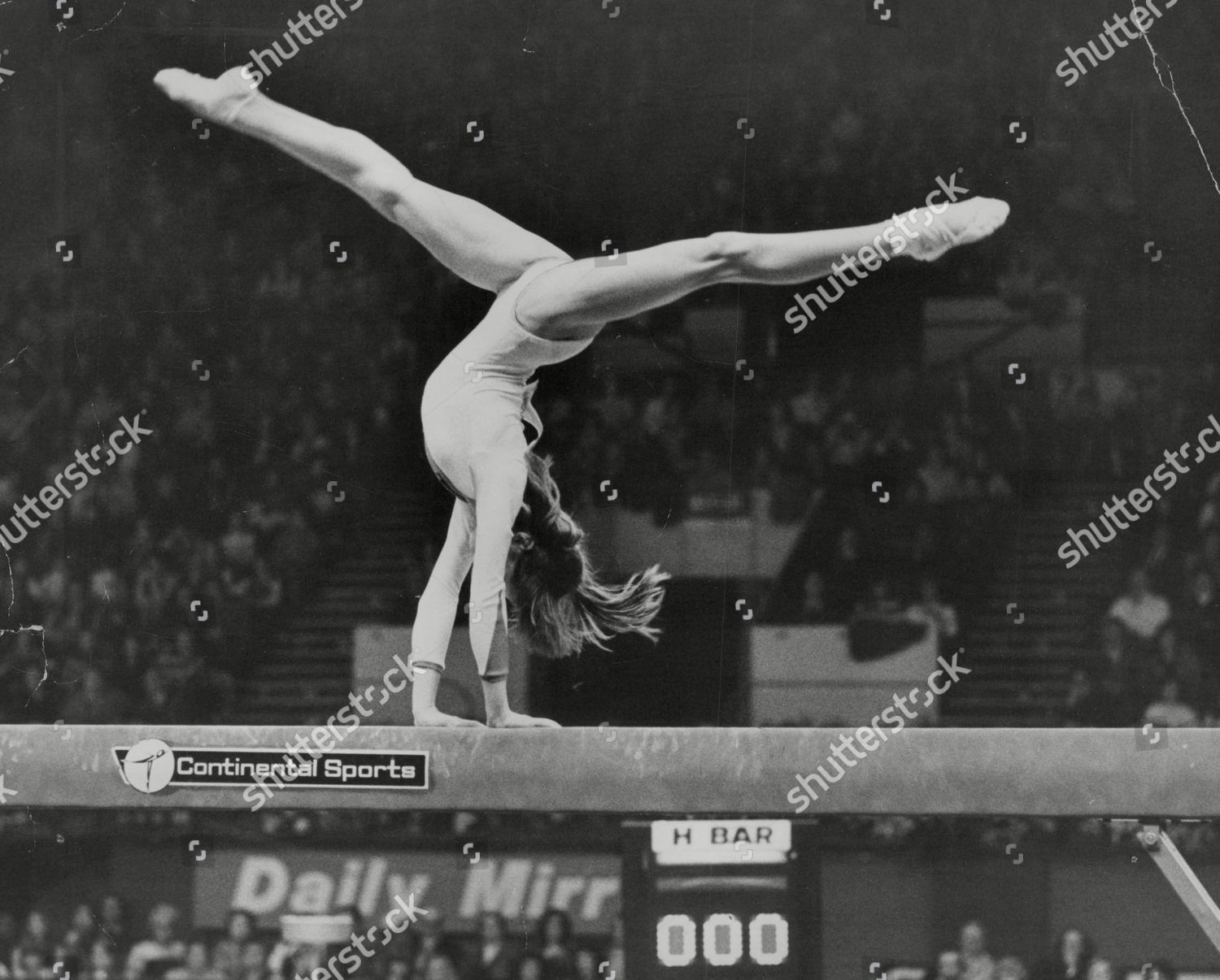 Nadia Comaneci Competing 1975 International Gymnastics Editorial Stock