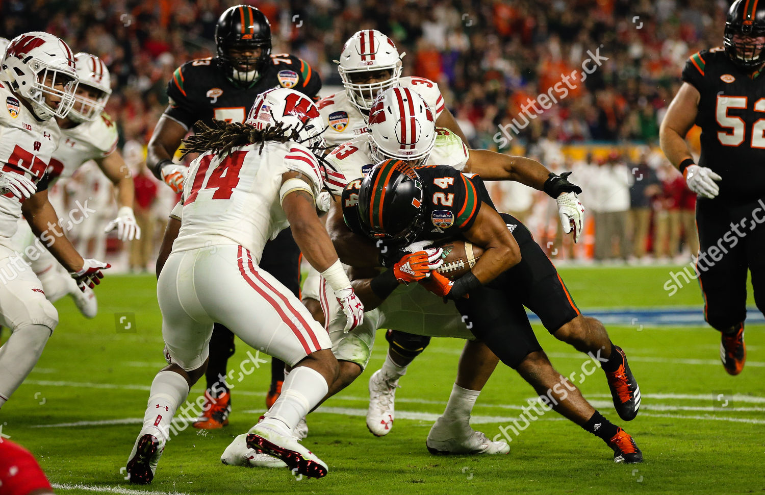 Miami Hurricanes Running Back Travis Homer Editorial Stock Photo