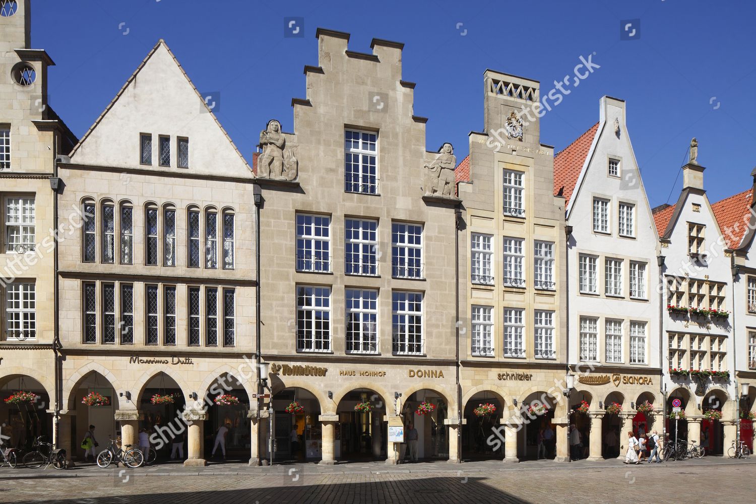 Gabled Houses Prinzipalmarkt Muenster North Rhinewestphalia Editorial