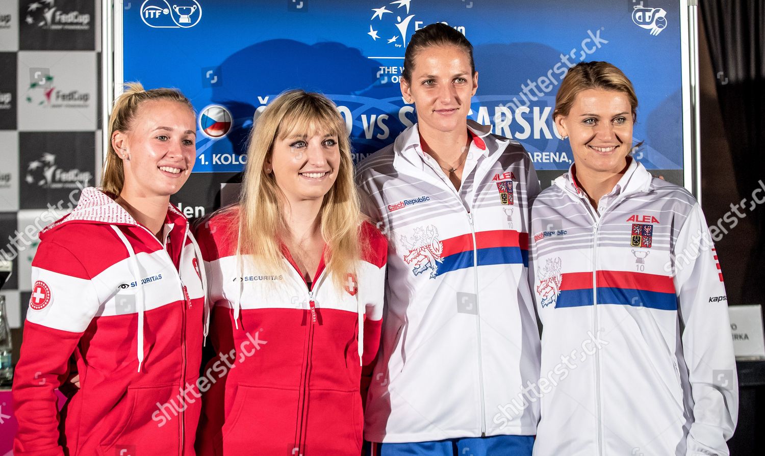 Jil Teichmann Timea Bacsinszky Karolina Pliskova Editorial Stock Photo