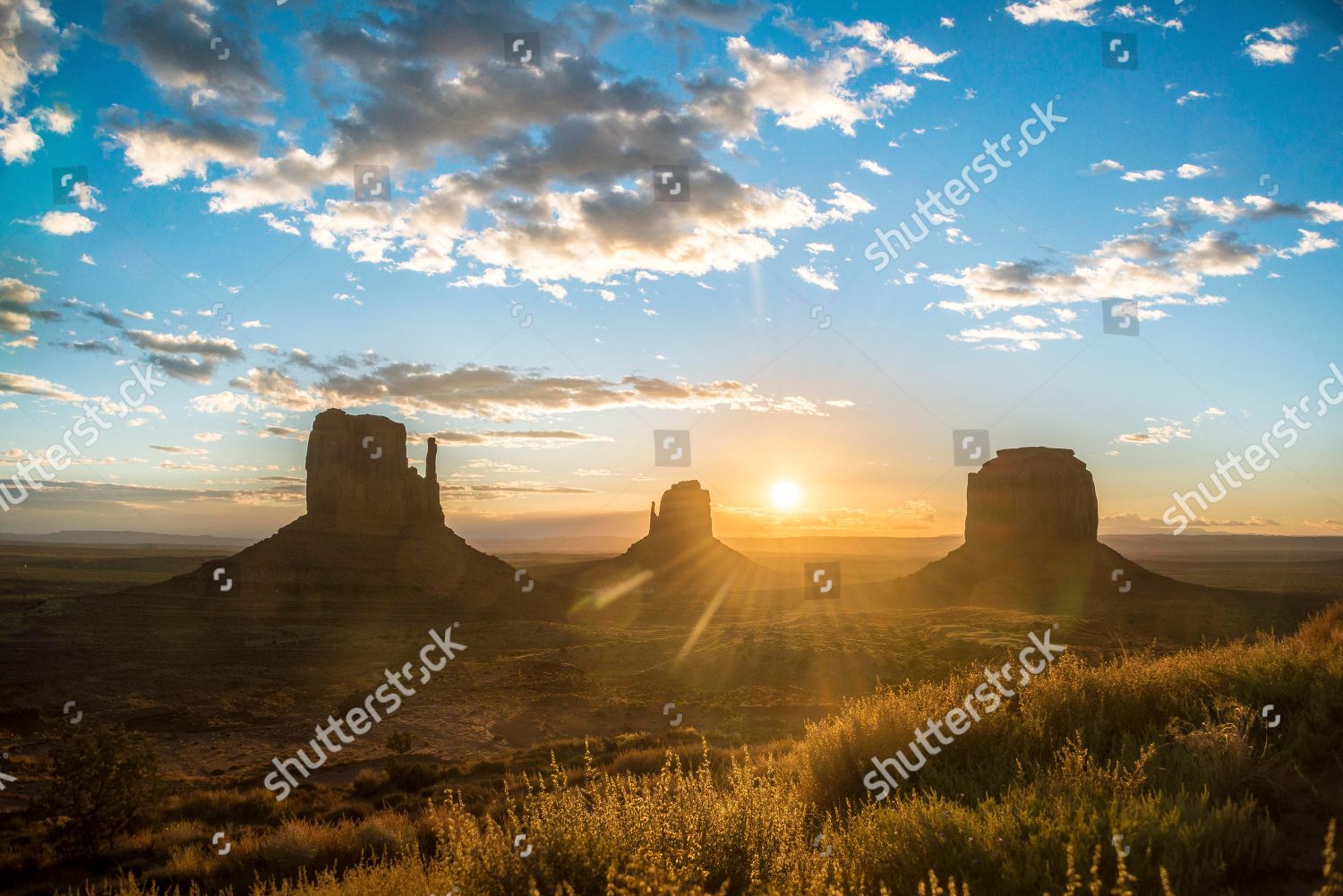 Sunrise Mesas West Mitten Butte East Editorial Stock Photo Stock