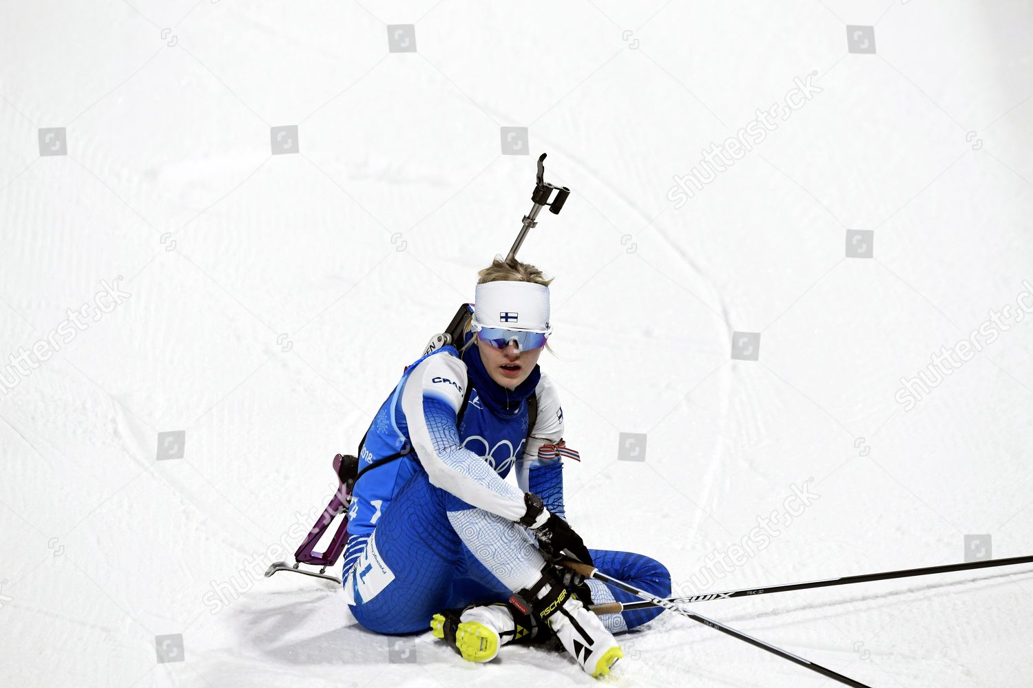 Venla Lehtonen Finland After Biathlon Womens Editorial Stock Photo