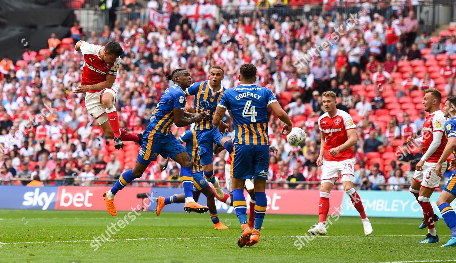 Richard Wood Rotherham United Scores Headed Editorial Stock Photo