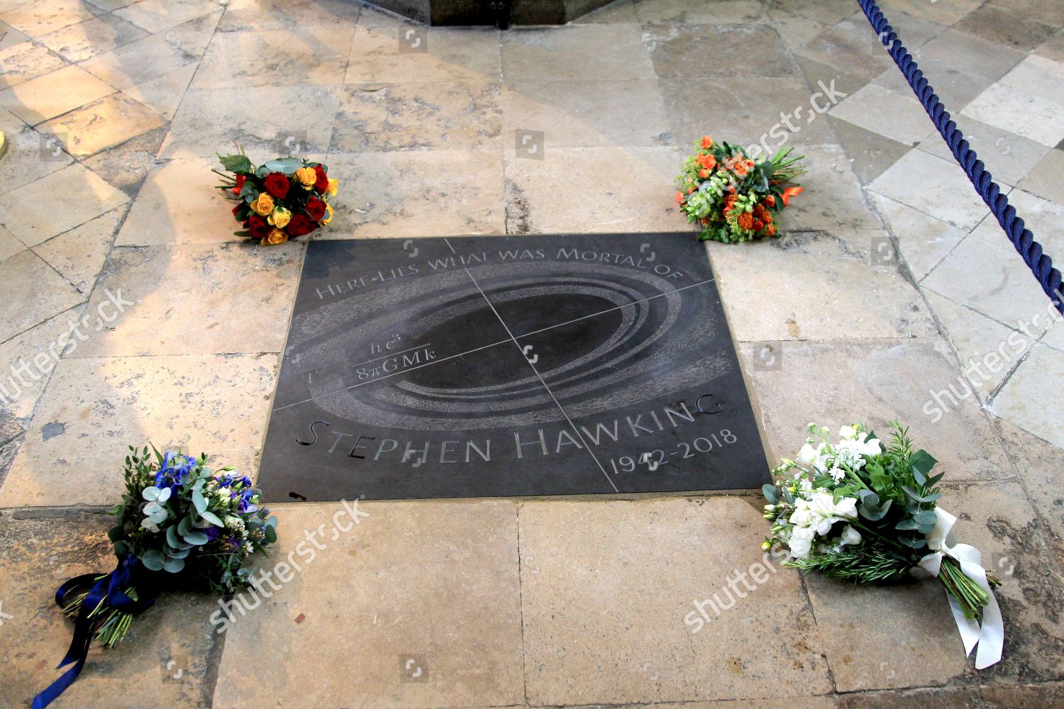 Memorial Stone Professor Stephen Hawking Ch Editorial Stock Photo