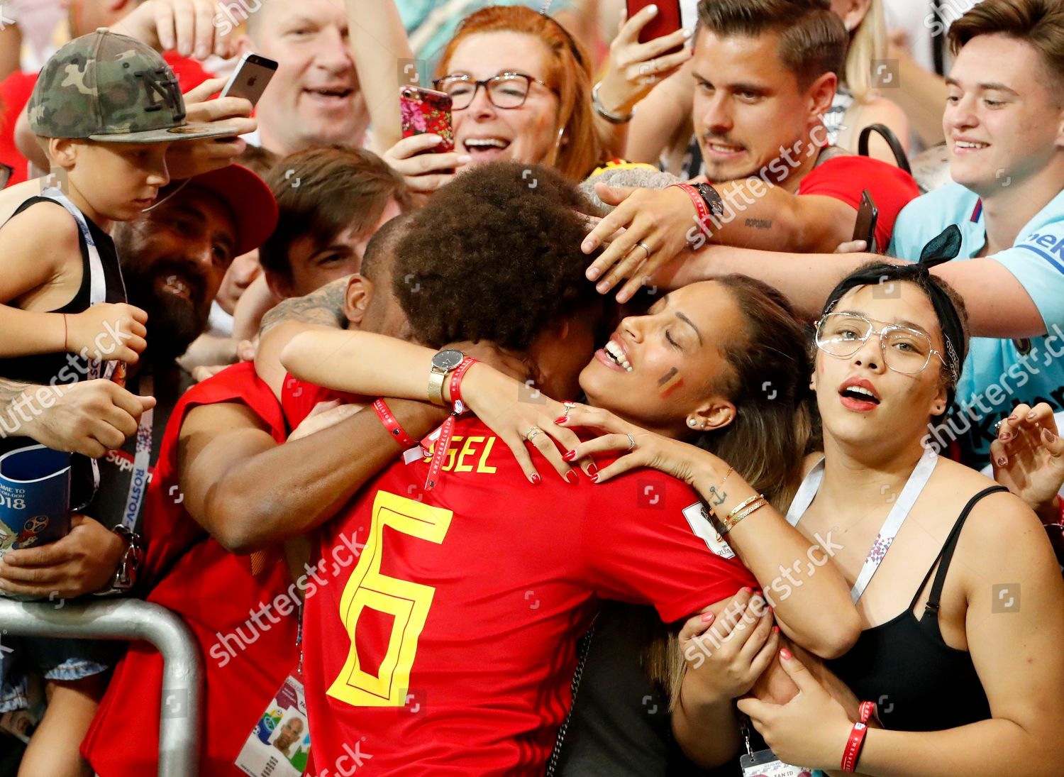 Axel Witsel Belgium Hugs His Wife Editorial Stock Photo Stock Image