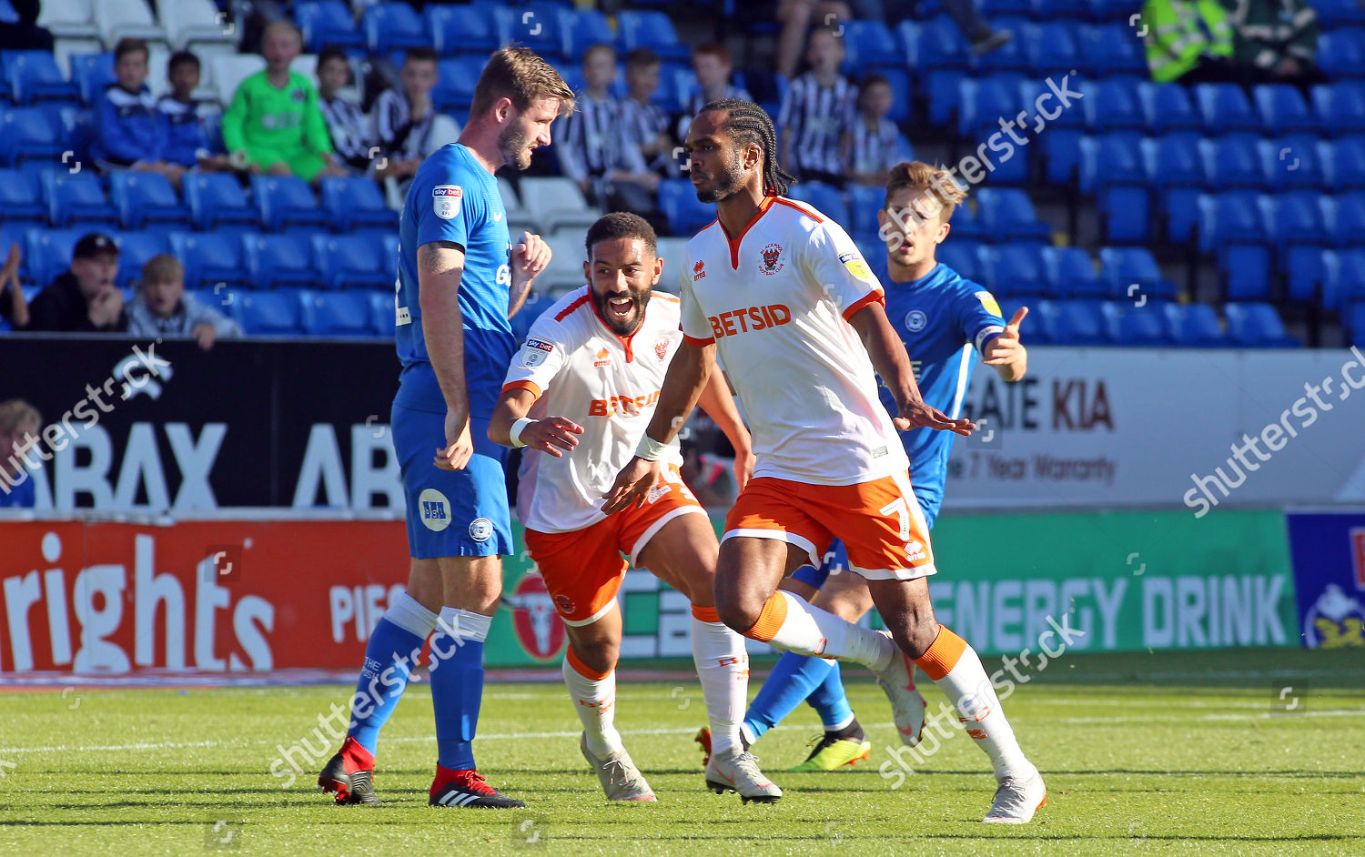 Nathan Delfouneso Blackpool Celerbates Scoring His Editorial Stock