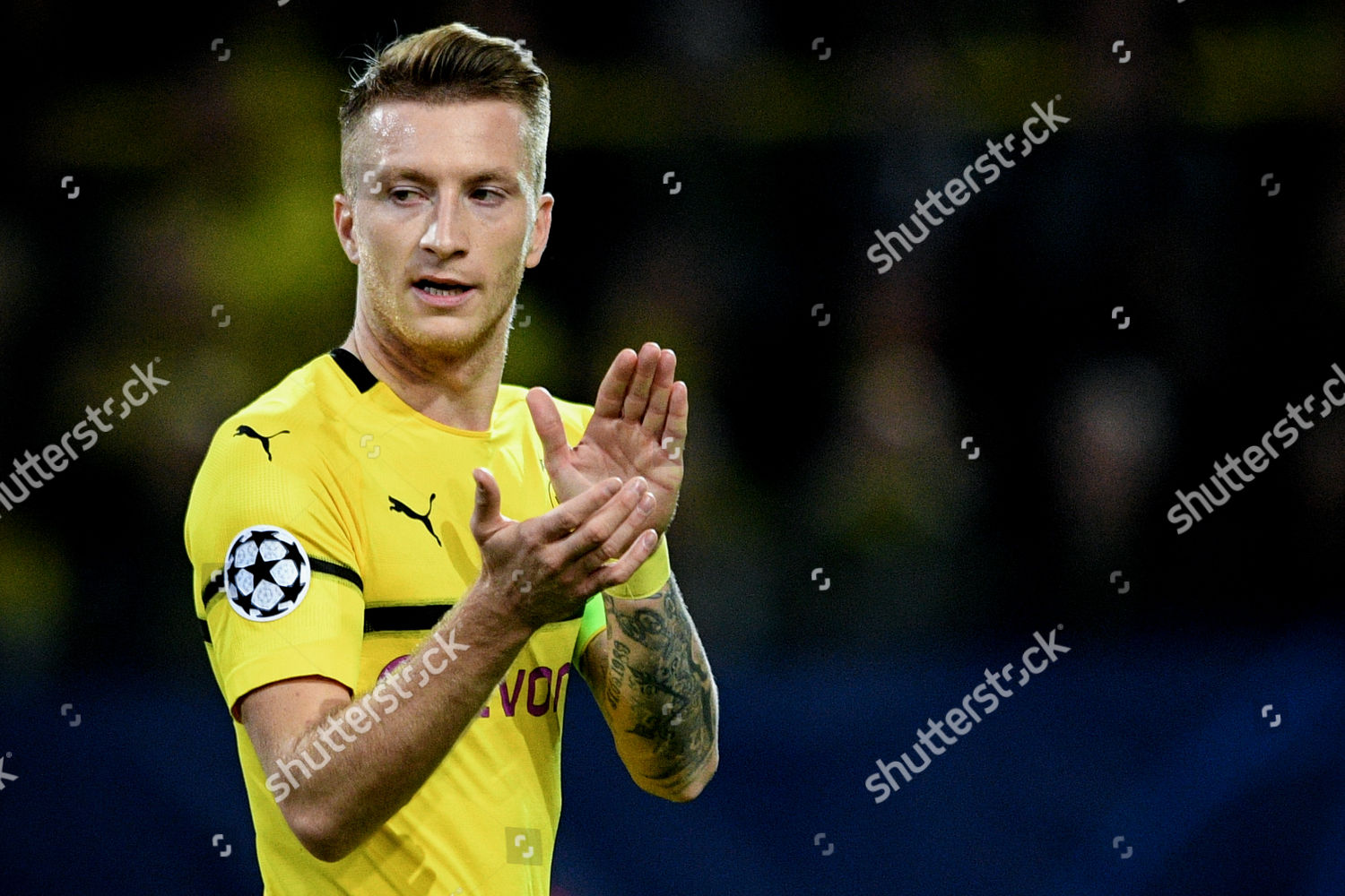 Dortmunds Marco Reus Reacts During Uefa Editorial Stock Photo Stock