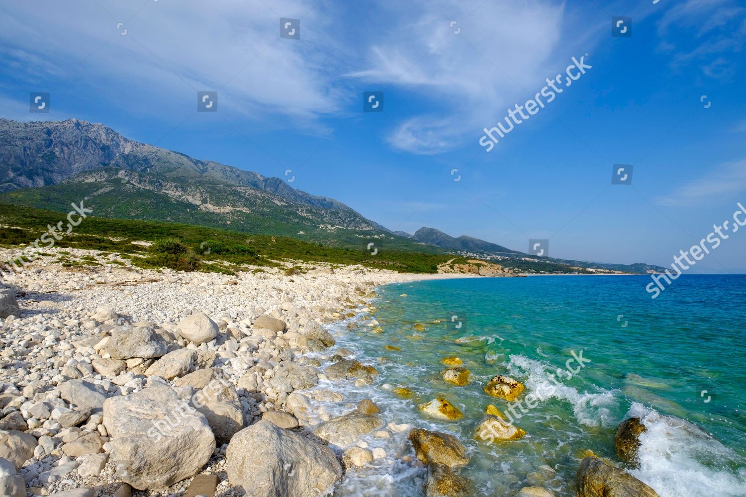 Beach Palasa Near Dhermi Albanian Riviera Editorial Stock Photo Stock