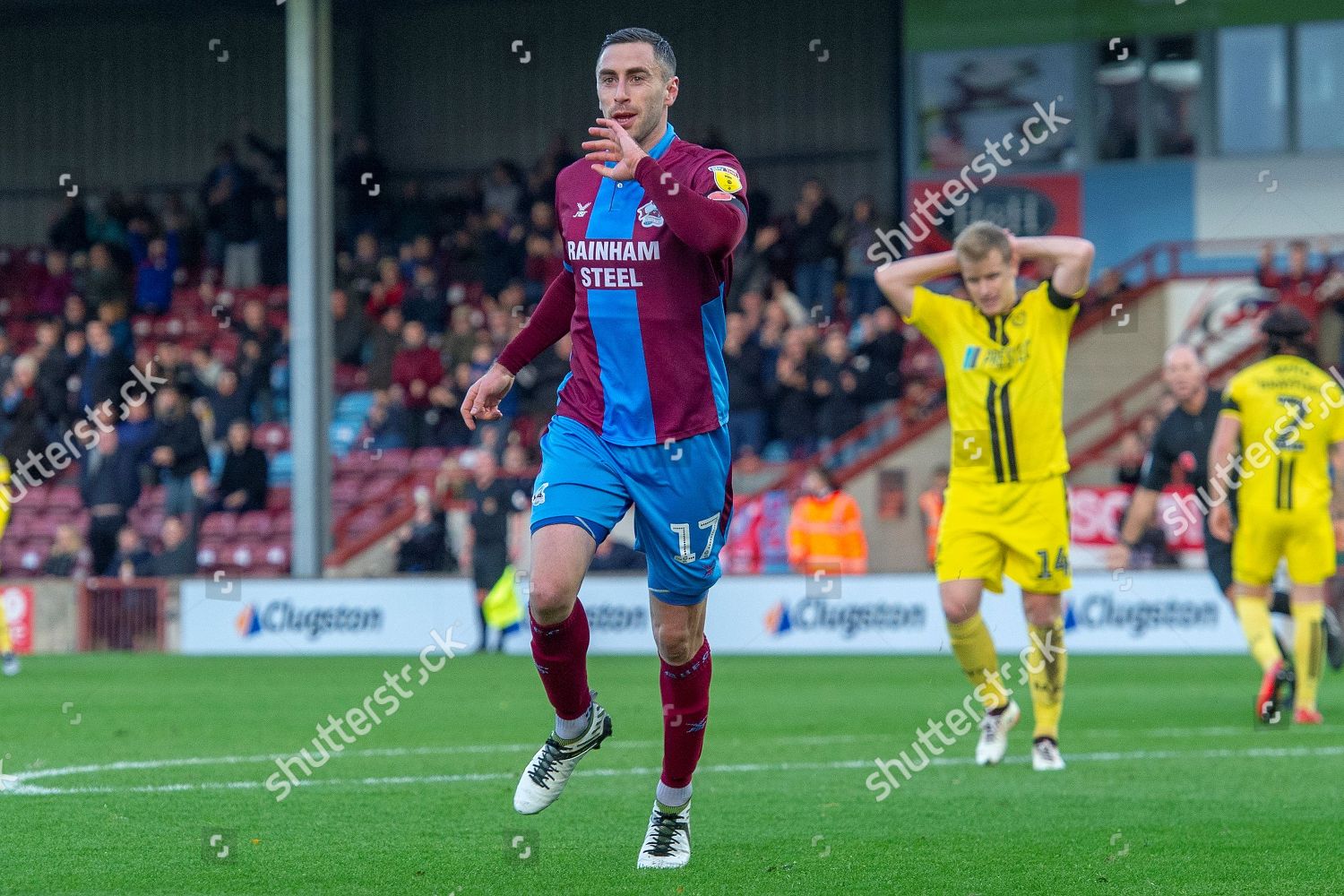 Goal Scunthorpe United Forward Lee Novak Editorial Stock Photo Stock