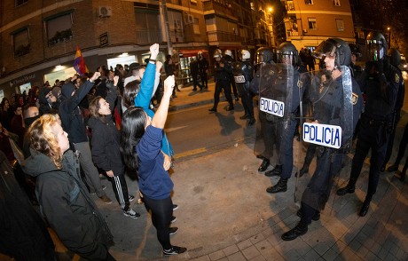 People Face Spanish Riot Police Members Editorial Stock Photo - Stock ...