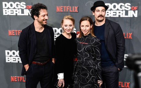 Fahri Yardim, Anna Maria Muehe, Katharina Schuettler and Felix Kramer pose at the world premiere of 'Dogs of Berlin' in Berlin, Germany, 06 December 2018. The first season of the television series is released on Netflix from 13 October on.