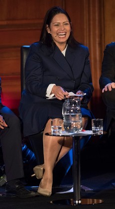 Priti Patel Mp Sits On The Panel At The Spectator Event 'what Is The Future Of The Tory Party?' At The Emmanuel Centre London. The Panel Are From Left: Sam Gyimah Mp Priti Patel Mp James Forsyth Political Editor The Spectator Suella Fernandes Mp An