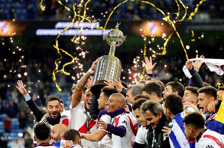 River Plate Players Celebrate Trophy After Editorial Stock Photo