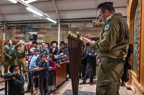 Jewish holiday of Hanukkah in Hebron, - - 09 Dec 2018