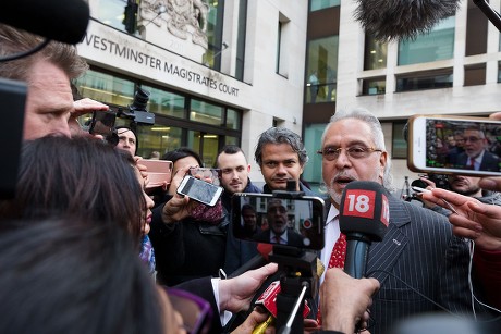 Vijay Mallya extradition hearing, Westminster Magistrates Court, London, UK - 10 Dec 2018