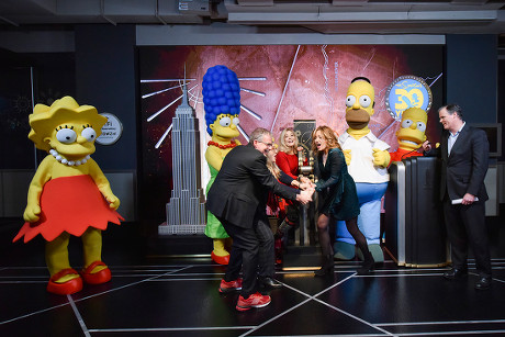 'The Simpsons' Celebrate 30th Anniversary at Empire State Building, New York, USA - 17 Dec 2018