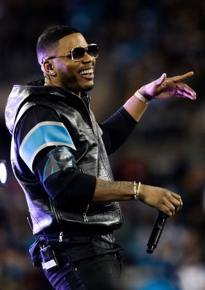Rapper Nelly Performs During Halftime Show Editorial Stock Photo
