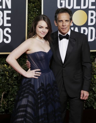 Ben Stiller (R) and Ella Stiller (L) arrives for the 76th annual Golden Globe Awards ceremony at the Beverly Hilton Hotel, in Beverly Hills, California, USA, 06 January 2019.