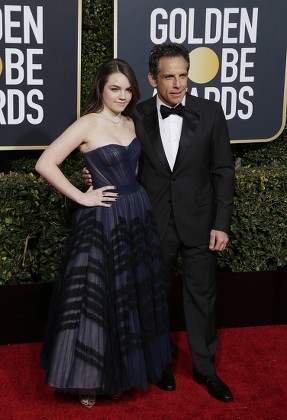 Ben Stiller (R) and Ella Stiller (L) arrives for the 76th annual Golden Globe Awards ceremony at the Beverly Hilton Hotel, in Beverly Hills, California, USA, 06 January 2019.