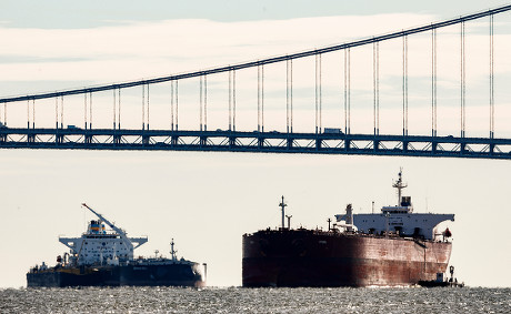 Naval Cargo Ship Seen Statue Liberty Editorial Stock Photo - Stock ...