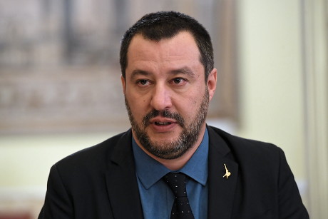 Italian Interior Minister Matteo Salvini in Warsaw, Poland - 09 Jan ...