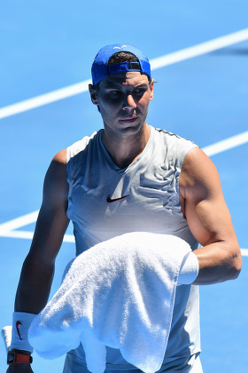 2nd Seed Rafael Nadal Practises On Editorial Stock Photo - Stock Image ...