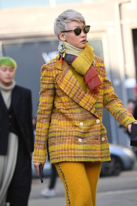Street style, Fall Winter 2019, Milan Fashion Week Men's, Italy - 12 Jan 2019