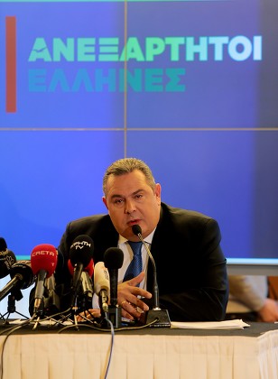Panos Kammenos announces ANEL's departure from coalition government, Athens, Greece - 13 Jan 2019