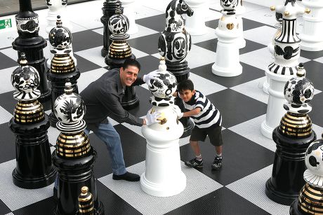 'The Tournament', a chess board installation by Jaime Hayon, Trafalgar Square, London, Britain - 18 Sep 2009