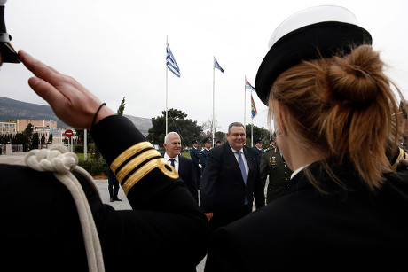 Switchover ceremony at the Greek National Defence Ministry, Athens, Greece - 15 Jan 2019