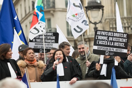 Demonstration against justice reform, Paris, France - 15 Jan 2019