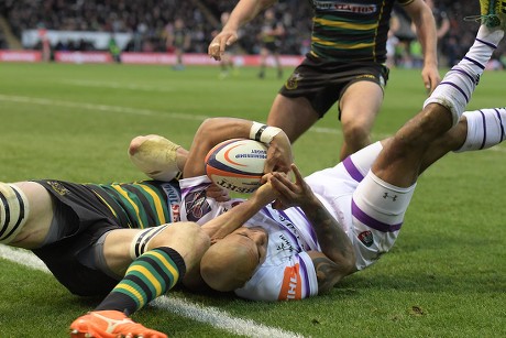 Northampton Saints v Leicester Tigers, Premiership Rugby Cup, Rugby Union, Franklin's Gardens, Northampton, UK - 26 Jan 2019