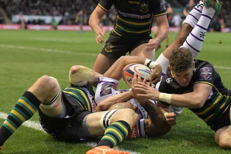 Northampton Saints v Leicester Tigers, Premiership Rugby Cup, Rugby Union, Franklin's Gardens, Northampton, UK - 26 Jan 2019